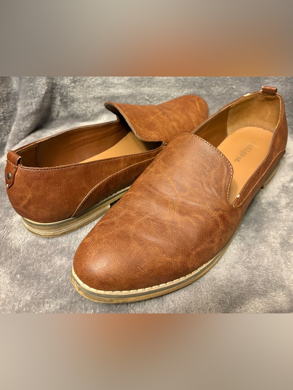 Indigo Rd. Cognac Brown Loafer Flats Slip On Shoes Women’s 10M